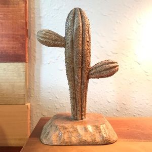 Mango Wood Cactus Shelf Decor Boho Decoration